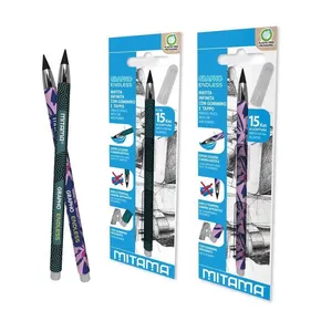 Endlose Bleistift mit Radiergummi, rosa, mit Deckel, MITAMA 62980-90164
